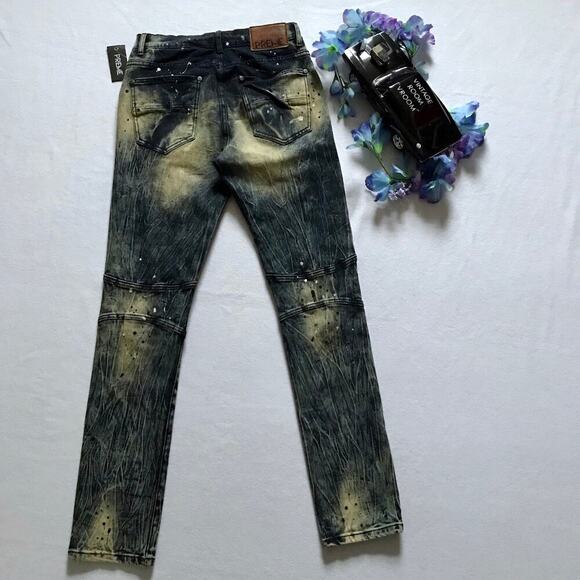 Preme NWT Distressed Stone wash Skinny Jeans Men W30 L32 *Pls See Description* - Picture 7 of 10